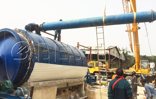 Beston waste pyrolysis equipment for sale installed in Nigeria